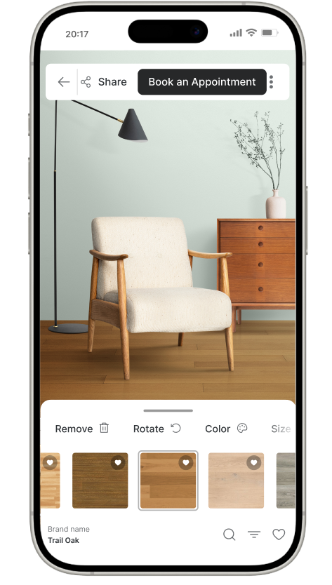 Flooring visualizer on mobile