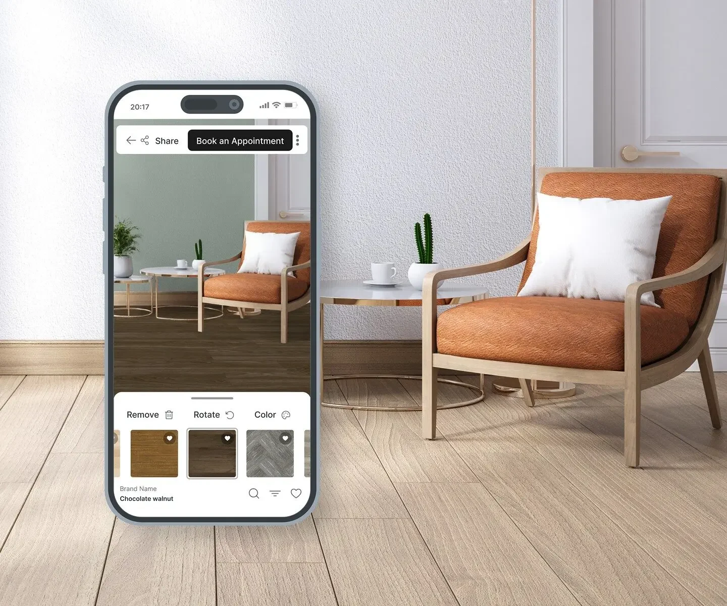 Flooring visualizer image - compressed image