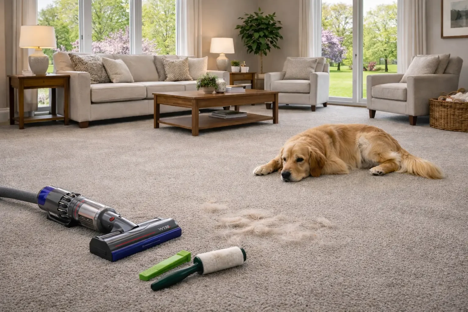 How to Remove Pet Hair from Carpet