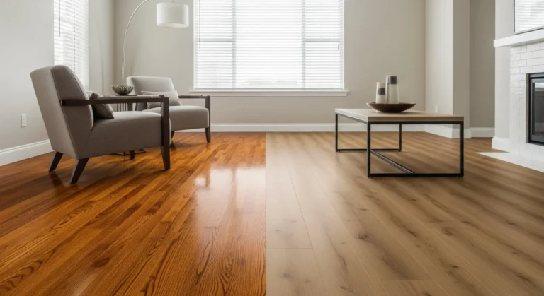 Hardwood vs luxury vinyl plank flooring