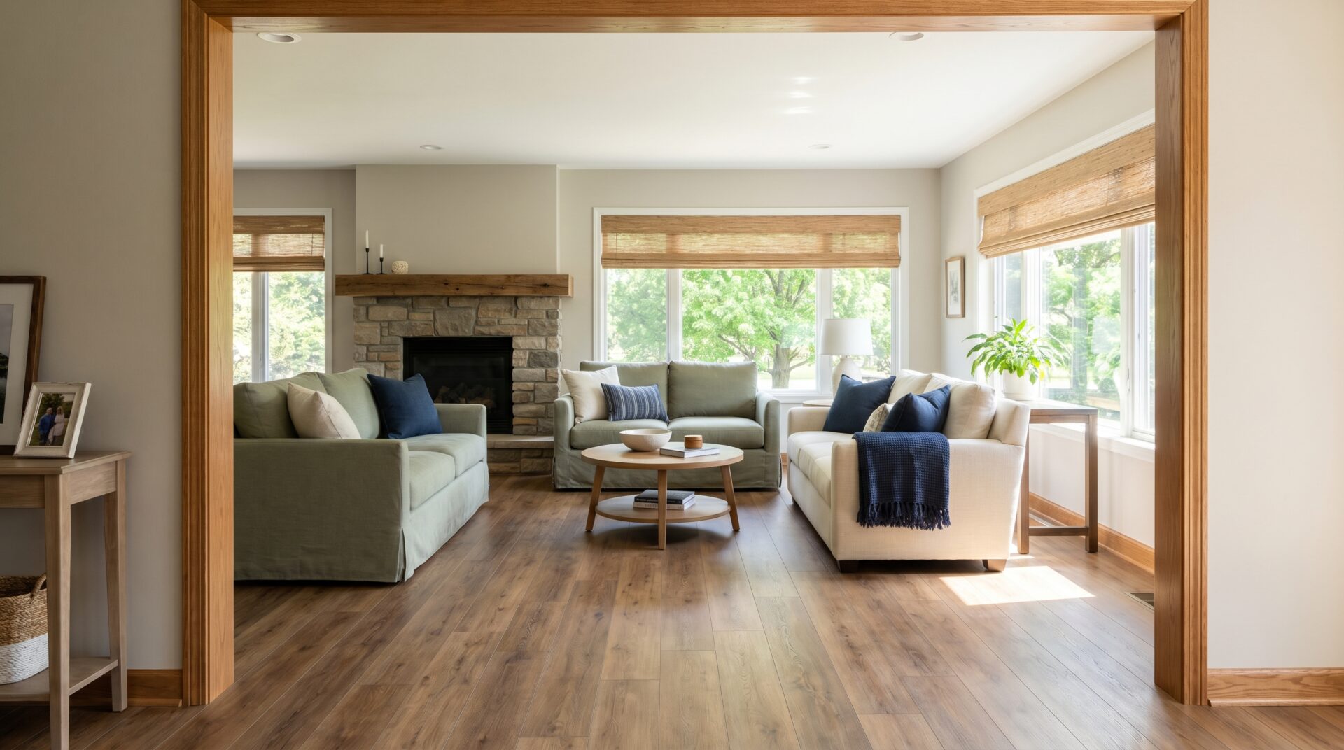 Luxury vinyl plank flooring for aging in place in a Madison Wisconsin home