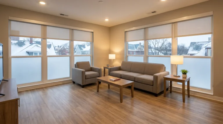 Luxury vinyl plank flooring for rental properties in a Madison Wisconsin apartment