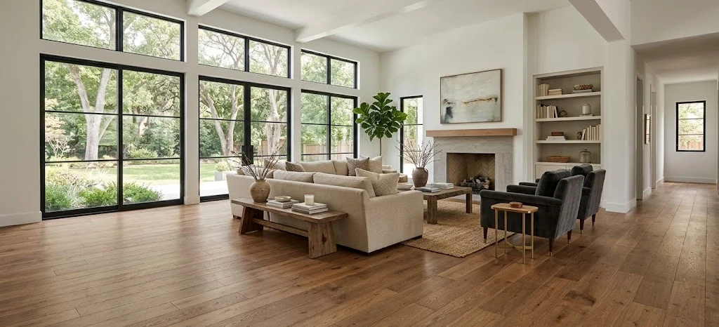 Mannington hardwood flooring in a living room