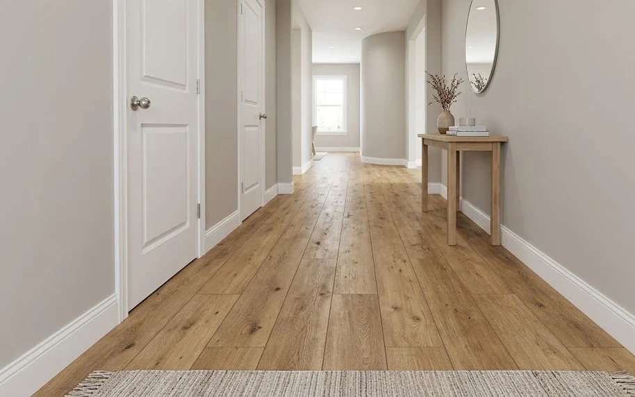 Mannington laminate flooring in a hallway