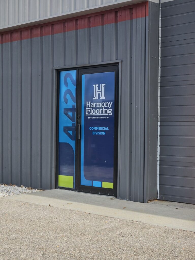 Harmony Flooring commercial division entrance at the Madison showroom